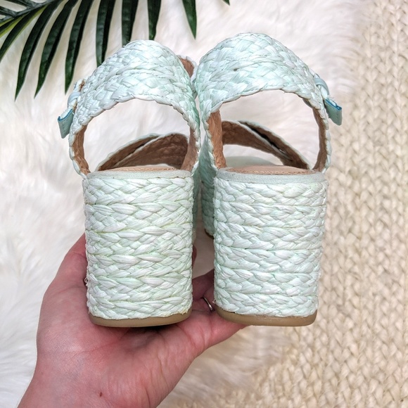 ASOS Thierry Raffia Mint Wedges - Picture 6 of 7